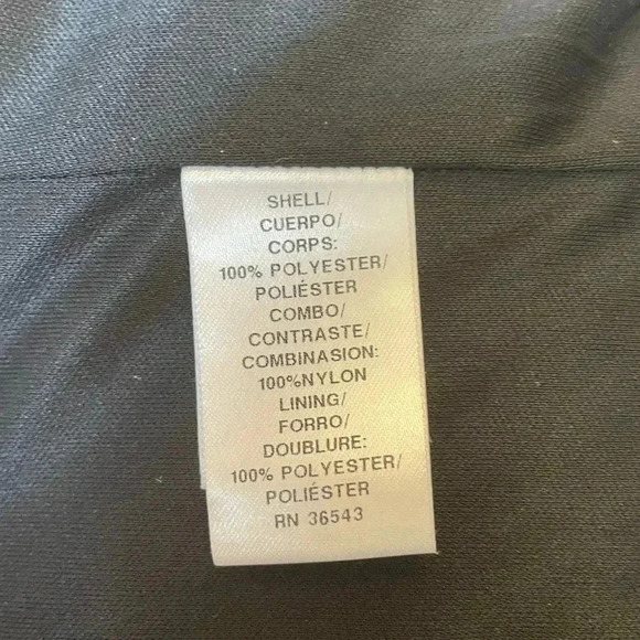 Calvin Klein Jet Black Polyester Sequin Mini Dress sz 14 - Picture 7 of 11